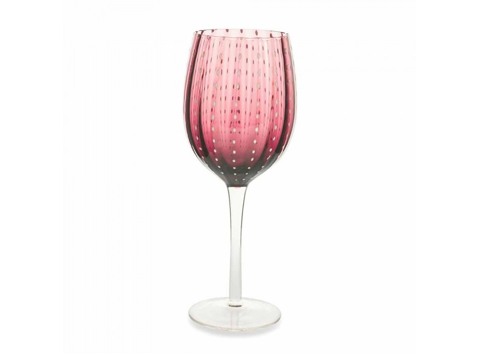Pahare de vin din sticlă colorată și modernă 12 bucăți Serviciu elegant - Persia Viadurini