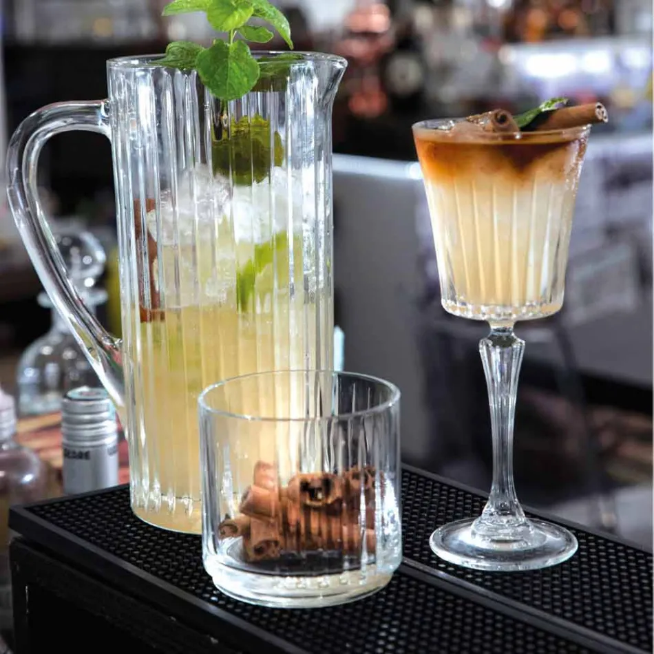 Design de pahare de vin și cocktail de lux în cristal ecologic 12 bucăți - Senzatempo Viadurini