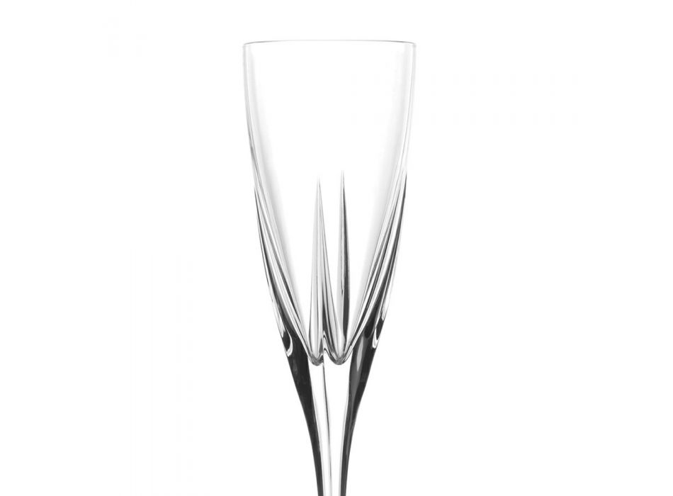 Pahare pentru flaut în cristal ecologic colorat sau transparent 12 buc. - Amalgam Viadurini