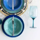 Pahare de vin colorate în sticlă mată cu efect de gheață, 12 bucăți - toamnă Viadurini