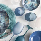 Pahare de vin colorate în sticlă mată cu efect de gheață, 12 bucăți - toamnă Viadurini