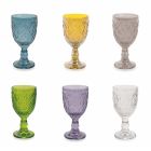 Pahare de vin sau apă în sticlă colorată și decor arabesc 12 bucăți - Maroc Viadurini