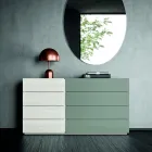 Cameră completă cu 4 elemente de design moderne Made in Italy - Mallorca Viadurini