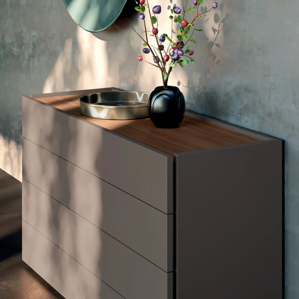 Dormitor cu 4 elemente de design modern Made in Italy - Electric Viadurini