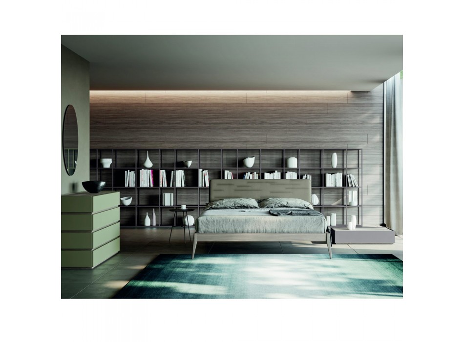 Dormitor cu 5 elemente moderne Made in Italy De înaltă calitate - Rieti Viadurini