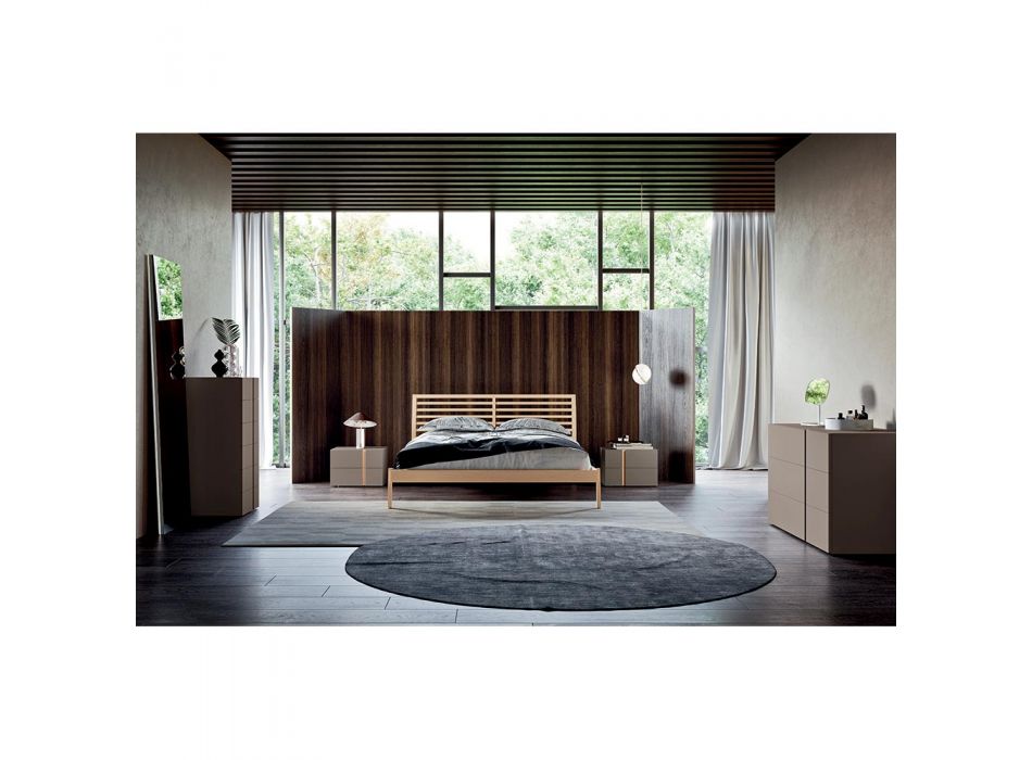 Dormitor modern cu 5 elemente, fabricat în Italia, de înaltă calitate - Prețios Viadurini