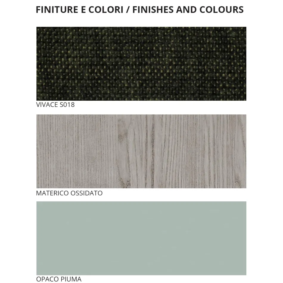 Dormitor complet cu 4 elemente moderne Made in Italy Precious - Verminia Viadurini