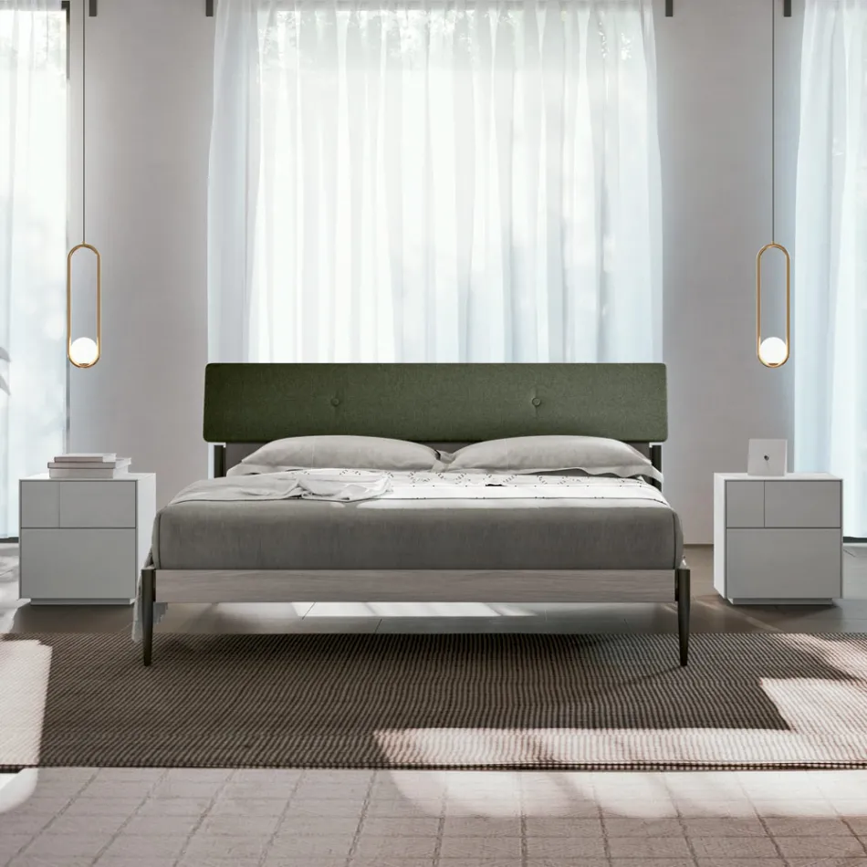 Dormitor complet cu 4 elemente moderne Made in Italy Precious - Verminia Viadurini