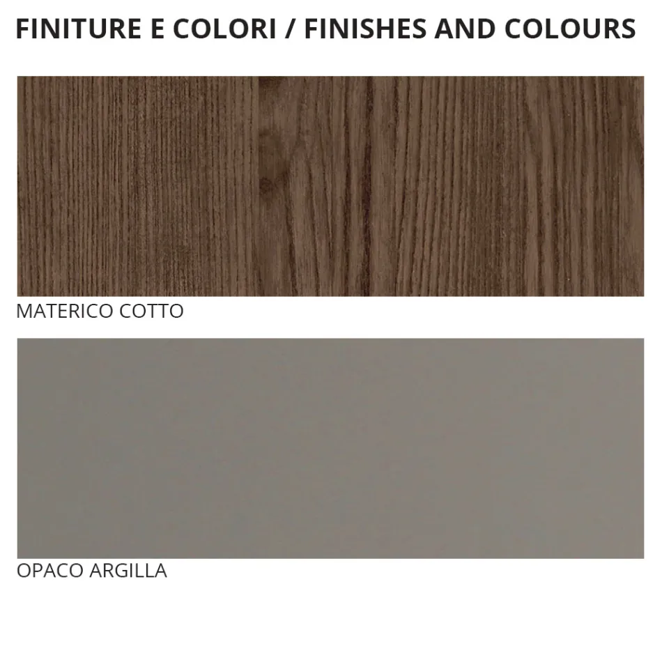 Dormitor complet cu 5 elemente în stil modern Made in Italy - Savanna Viadurini