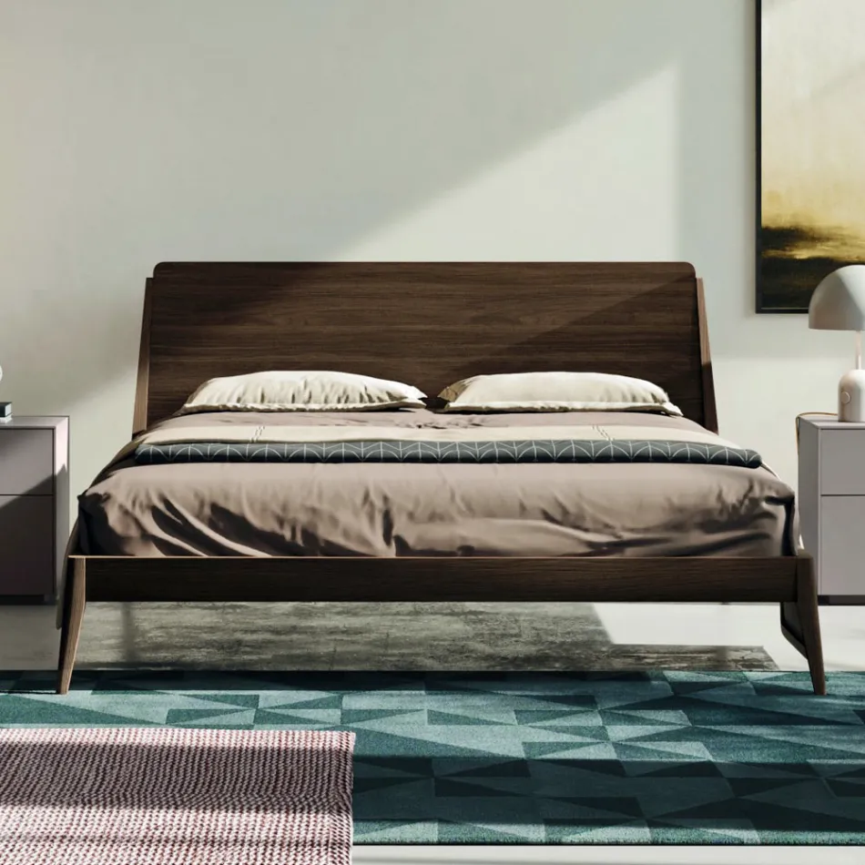 Dormitor complet cu 5 elemente în stil modern Made in Italy - Savanna Viadurini