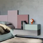 Dormitor complet cu 5 elemente Made in Italy De înaltă calitate - Cuarț Viadurini