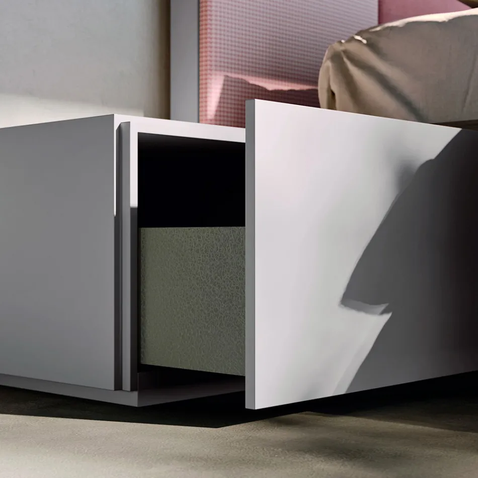 Dormitor complet cu 5 elemente Made in Italy De înaltă calitate - Cuarț Viadurini