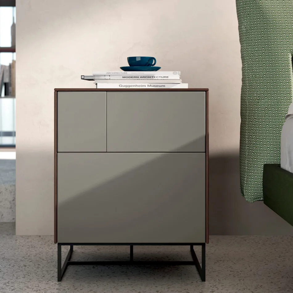 Dormitor complet cu 5 elemente moderne Made in Italy - Shaila Viadurini