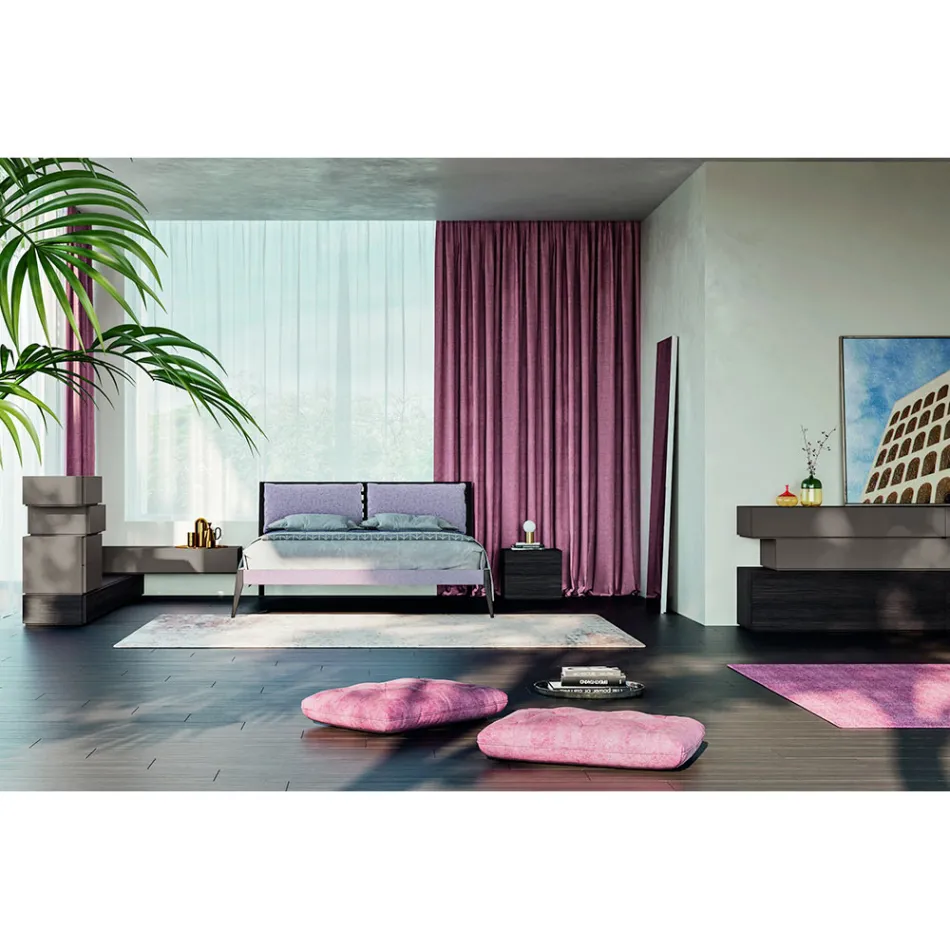 Dormitor de lux complet cu 6 elemente Made in Italy - Adige Viadurini