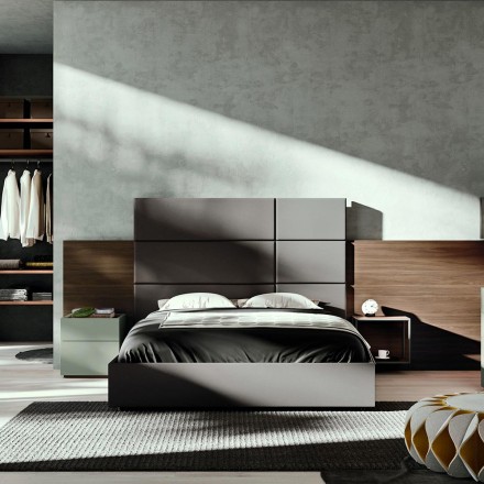 Dormitor dublu cu 5 elemente de lux Made in Italy - Smarald Viadurini