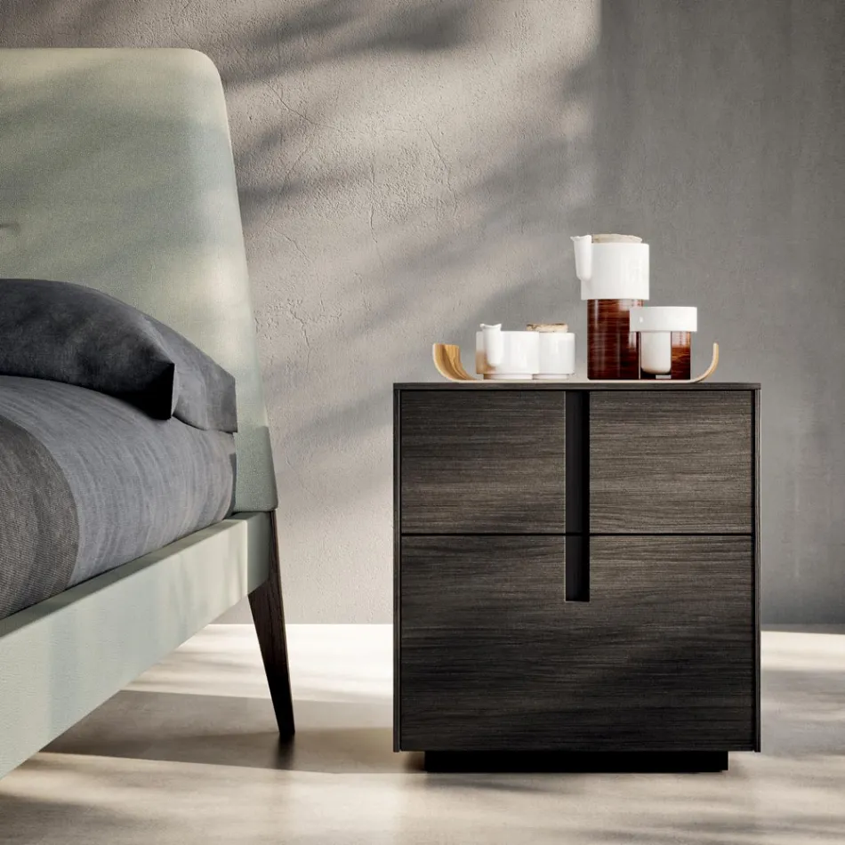 Dormitor dublu cu 5 elemente Stil modern Made in Italy - Octavia Viadurini