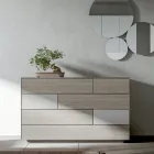 Dormitor modern cu 4 elemente în stil modern Made in Italy - Lusinda Viadurini