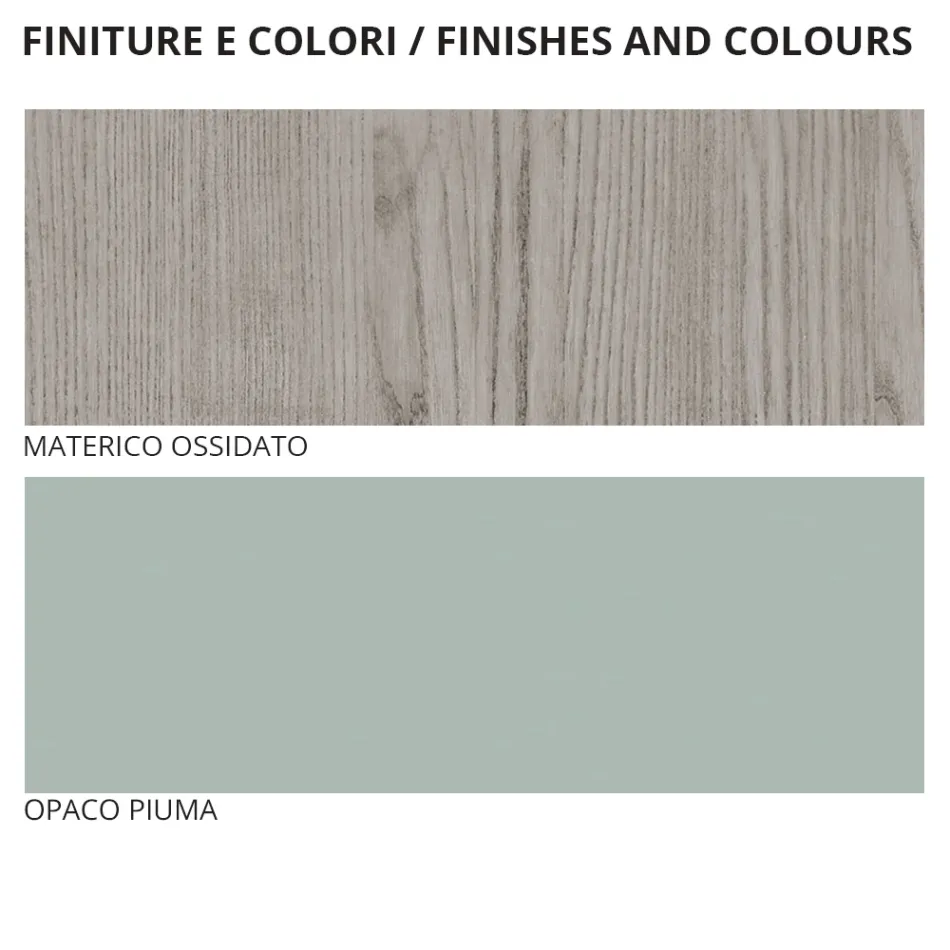 Dormitor modern cu 4 elemente în stil modern Made in Italy - Lusinda Viadurini