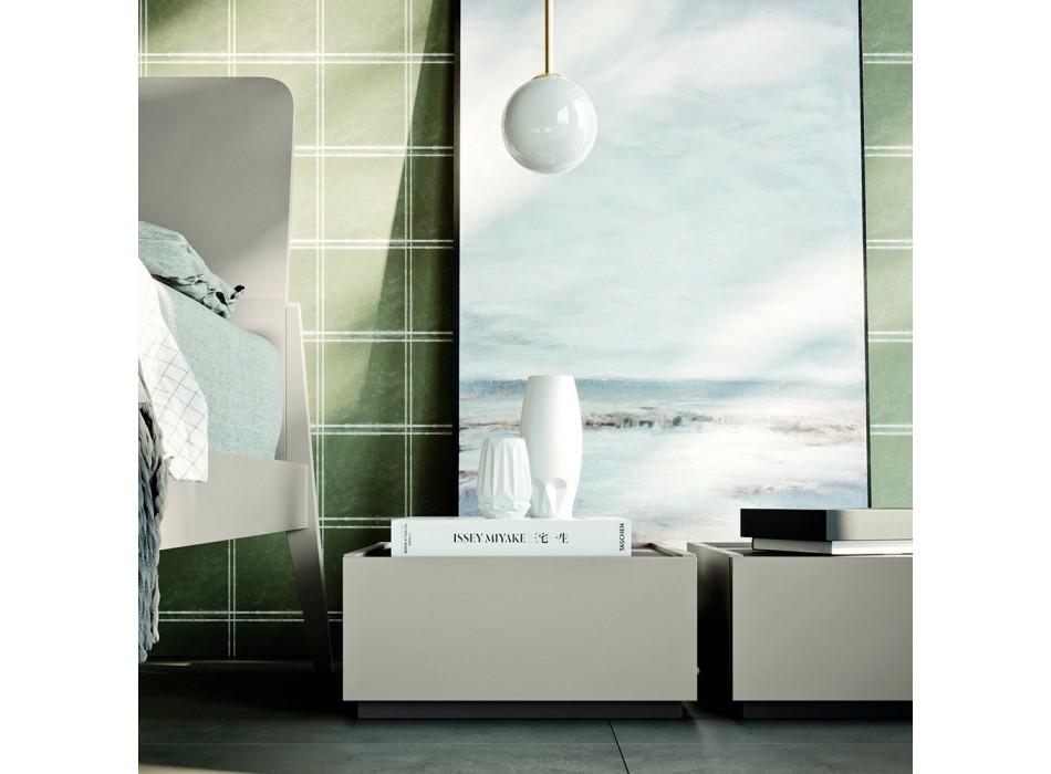 Dormitor modern cu 5 elemente în stil modern Made in Italy - Melodia Viadurini