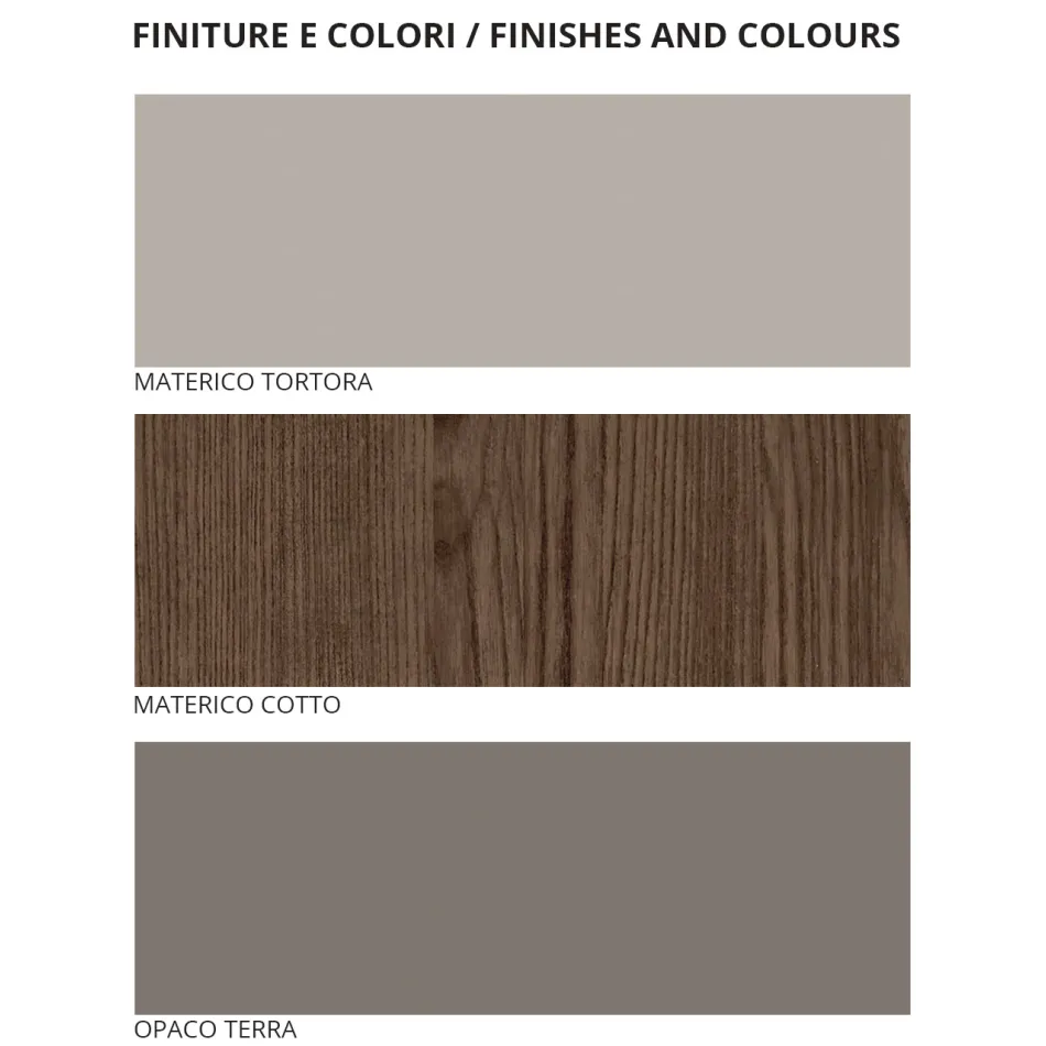 Dormitor modern cu 5 elemente în stil modern Made in Italy - Melodia Viadurini