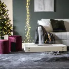 Semineu de podea cu bioetanol din metal alb si sticla securizata - Timon Viadurini