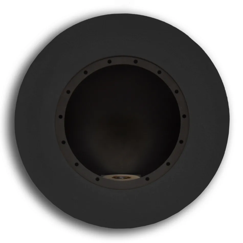 Șemineu rotund de perete cu bioetanol din oțel vopsit - Trenton Viadurini