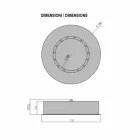Șemineu rotund de perete cu bioetanol din oțel vopsit - Trenton Viadurini