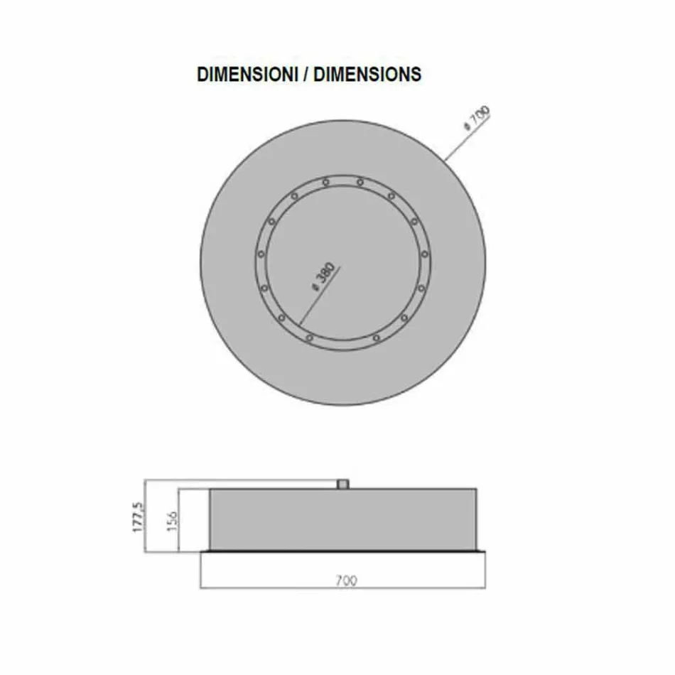 Șemineu rotund de perete cu bioetanol din oțel vopsit - Trenton Viadurini