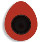 Șemineu de perete cu bioetanol din oțel vopsit cu design oval - Guiscard Viadurini