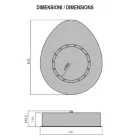 Șemineu de perete cu bioetanol din oțel vopsit cu design oval - Guiscard Viadurini