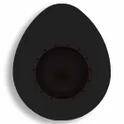 Șemineu cu bioetanol în perete de design oval din oțel vopsit - Guiscard Viadurini