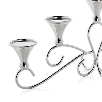 5 candelabre armate în design italian de lux din metal argintat - Peleo