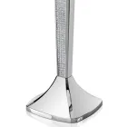 Candelabre de lux cu 3 rânduri din metal argintiu cu sclipici - Sbrillo Viadurini