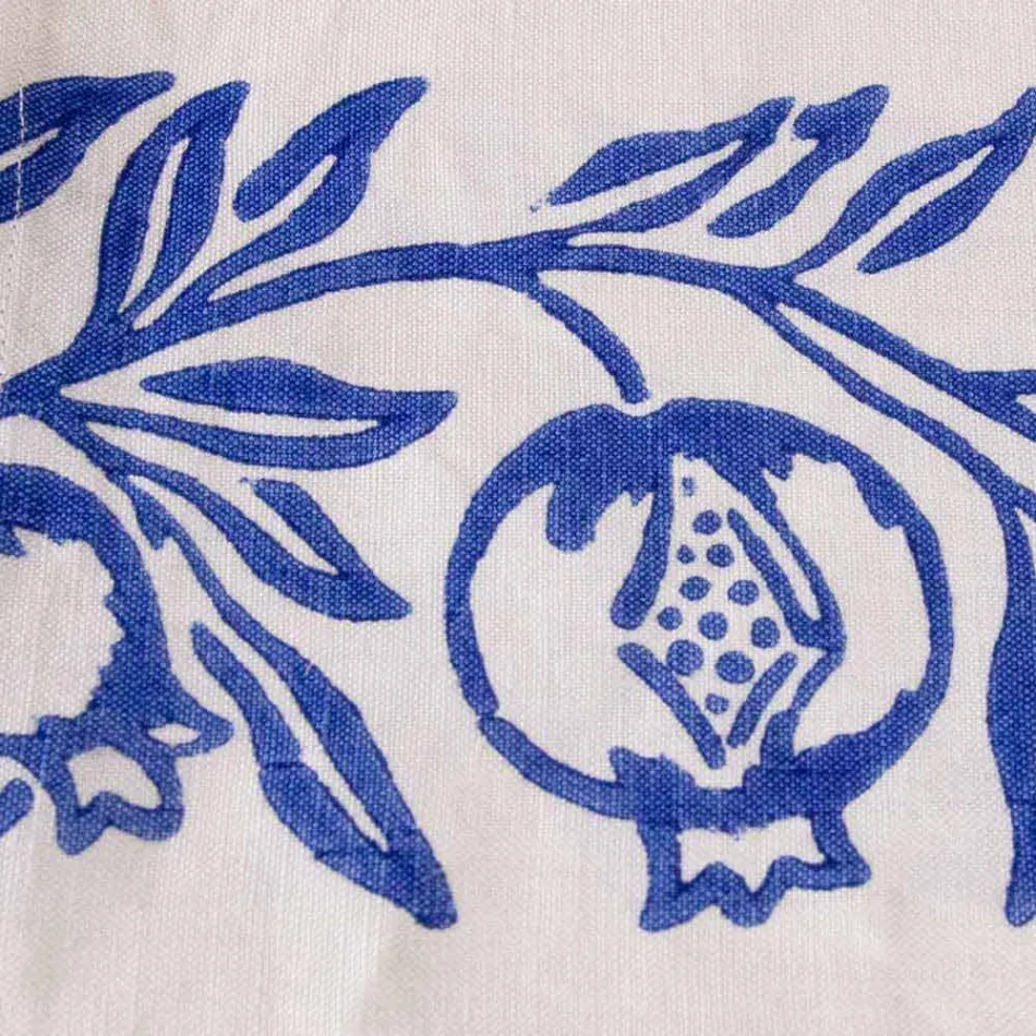 Pânză de lenjerie artizanală italiană cu design imprimat manual - mărci comerciale Viadurini