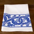 Pânză de lenjerie artizanală italiană cu design imprimat manual - mărci comerciale Viadurini