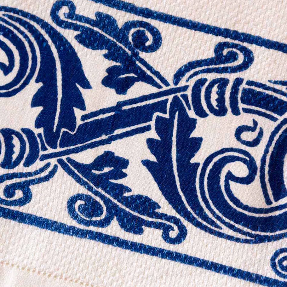 Pânză de lenjerie artizanală italiană cu design imprimat manual - mărci comerciale Viadurini