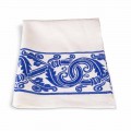 Pânză de lenjerie artizanală italiană cu desen imprimat manual