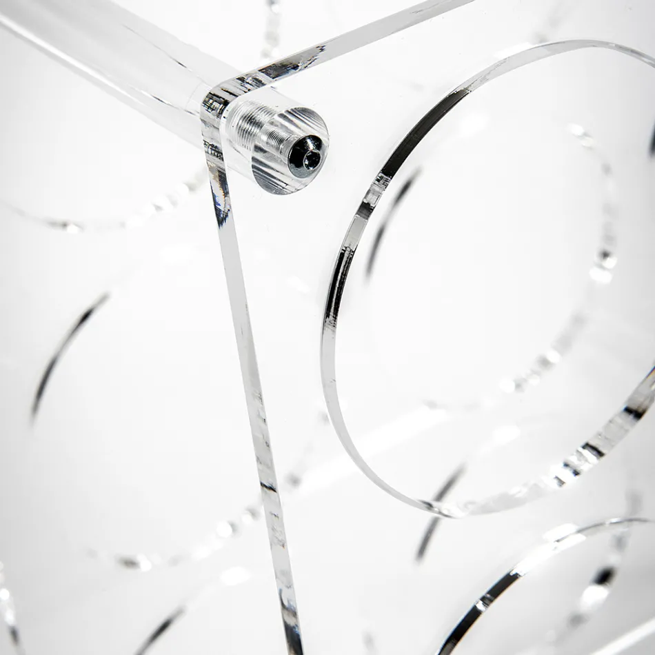 Suport pentru sticle din plexiglas transparent Made in Italy - Wines Viadurini