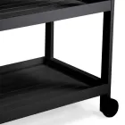 Cărucior din aluminiu cu diferite finisaje, cu roți și 3 rafturi - Cort Viadurini