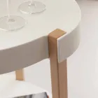 Cărucior din fag natural și polipropilenă albă cu roți Pineto Viadurini