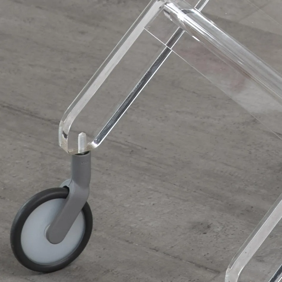 Carucior pliabil in Cristal Acrilic Transparent 2 Tavi - Aristocles Viadurini