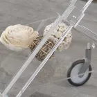 Carucior pliabil in Cristal Acrilic Transparent 2 Tavi - Aristocles Viadurini