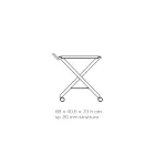 Carucior pliabil in Cristal Acrilic Transparent 2 Tavi - Aristocles Viadurini