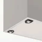 Cărucior extensibil în melamină albă cu pori deschisi Columbus Viadurini