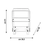Cărucior de obiecte cu roți din plexiglas Made in Italy - Rudolf Viadurini