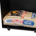 Carucior metalic pentru saci cu peleti cu roti Made in Italy - Pinguino Viadurini