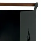 Cărucior din lemn cu sertar și roți Made in Italy - Alpaca Viadurini