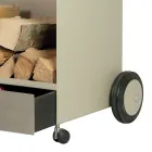 Cărucior din lemn cu sertar și roți Made in Italy - Alpaca Viadurini