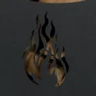 Carucior metalic lemn cu raft si 4 roti Made in Italy - Geco Viadurini