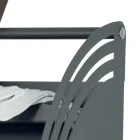 Carucior metalic lemn cu raft si 4 roti Made in Italy - Geco Viadurini